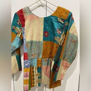 Patchwork Multicolor Women's Top